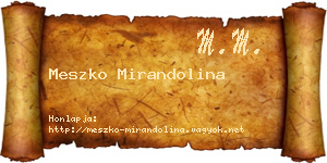 Meszko Mirandolina névjegykártya